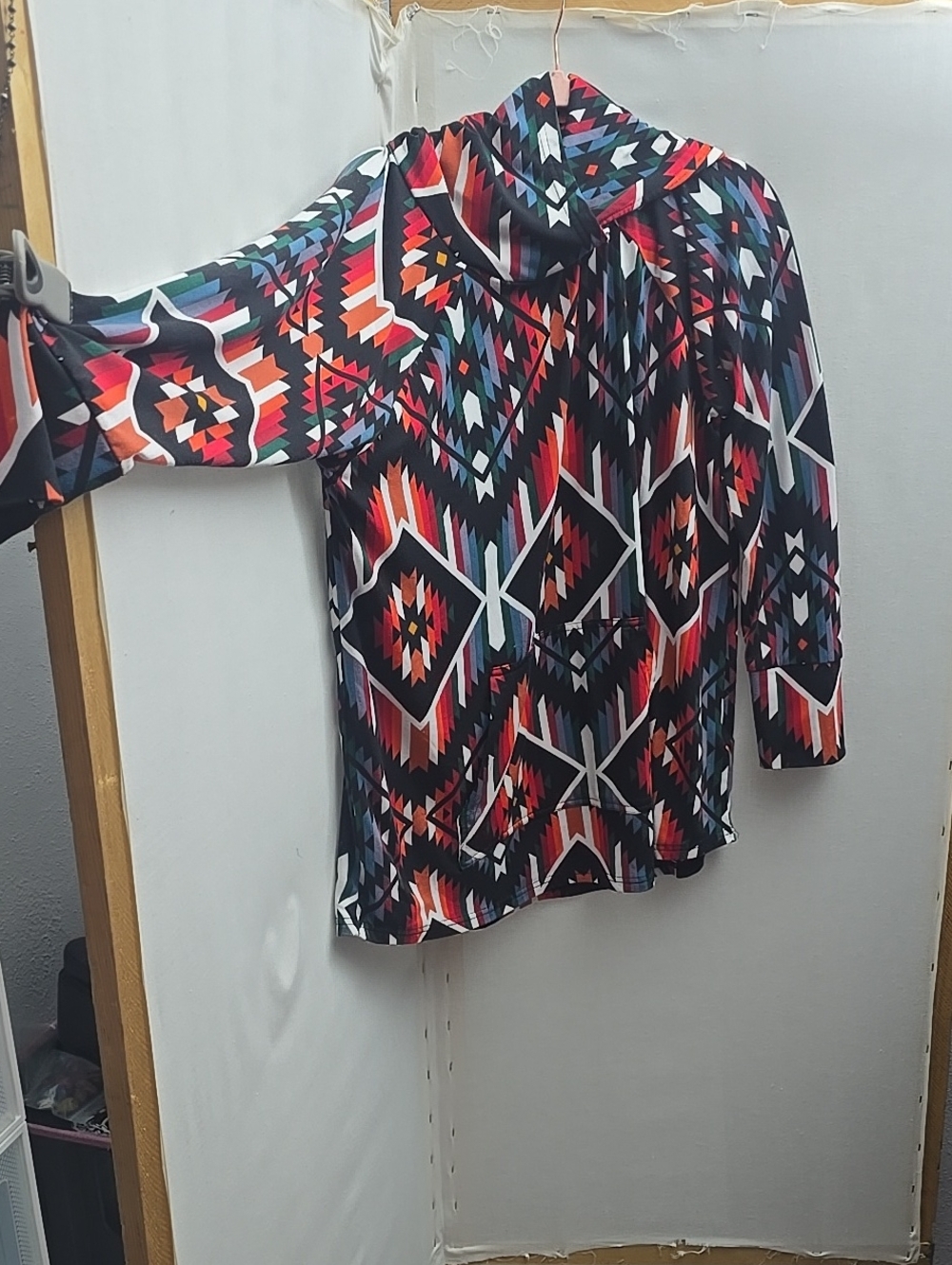 LuLaRoe Multicolor Aztec-Style Long Sleeve Top